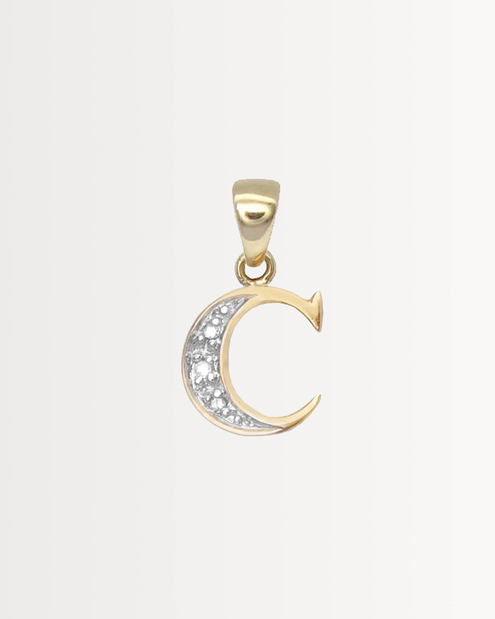 INITIAL C — SOLID 9CT GOLD & DIAMONDS