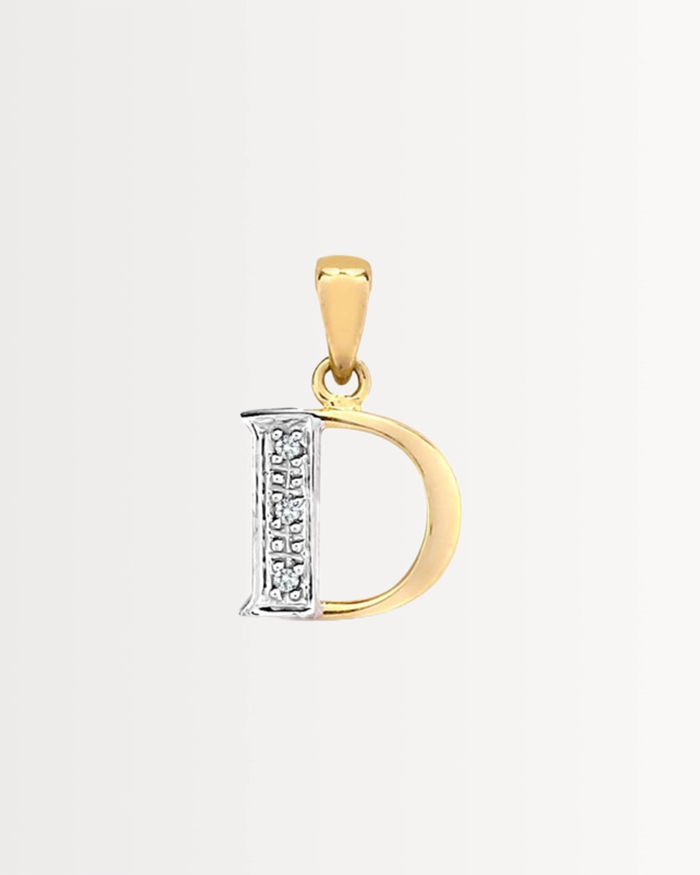 INITIAL D — SOLID 9CT GOLD & DIAMONDS