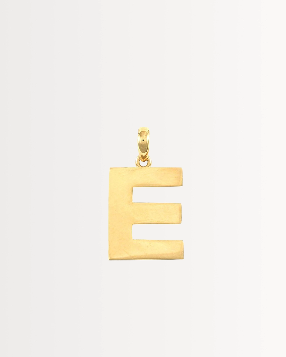 LETTER E INITIAL, SOLID 9CT GOLD