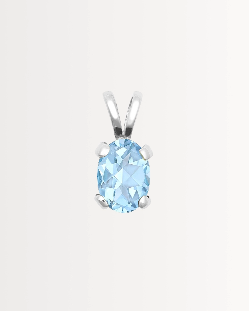 THE BLUE TOPAZ GEMSTONE DROP, 9CT WHITE GOLD