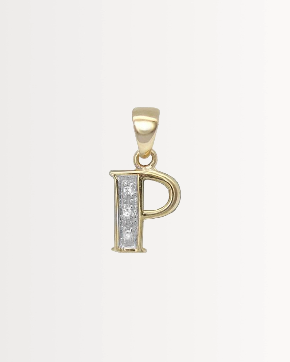 INITIAL P — SOLID 9CT GOLD & DIAMONDS