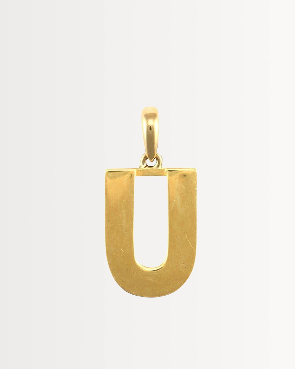 INITIAL U — SOLID 9CT GOLD