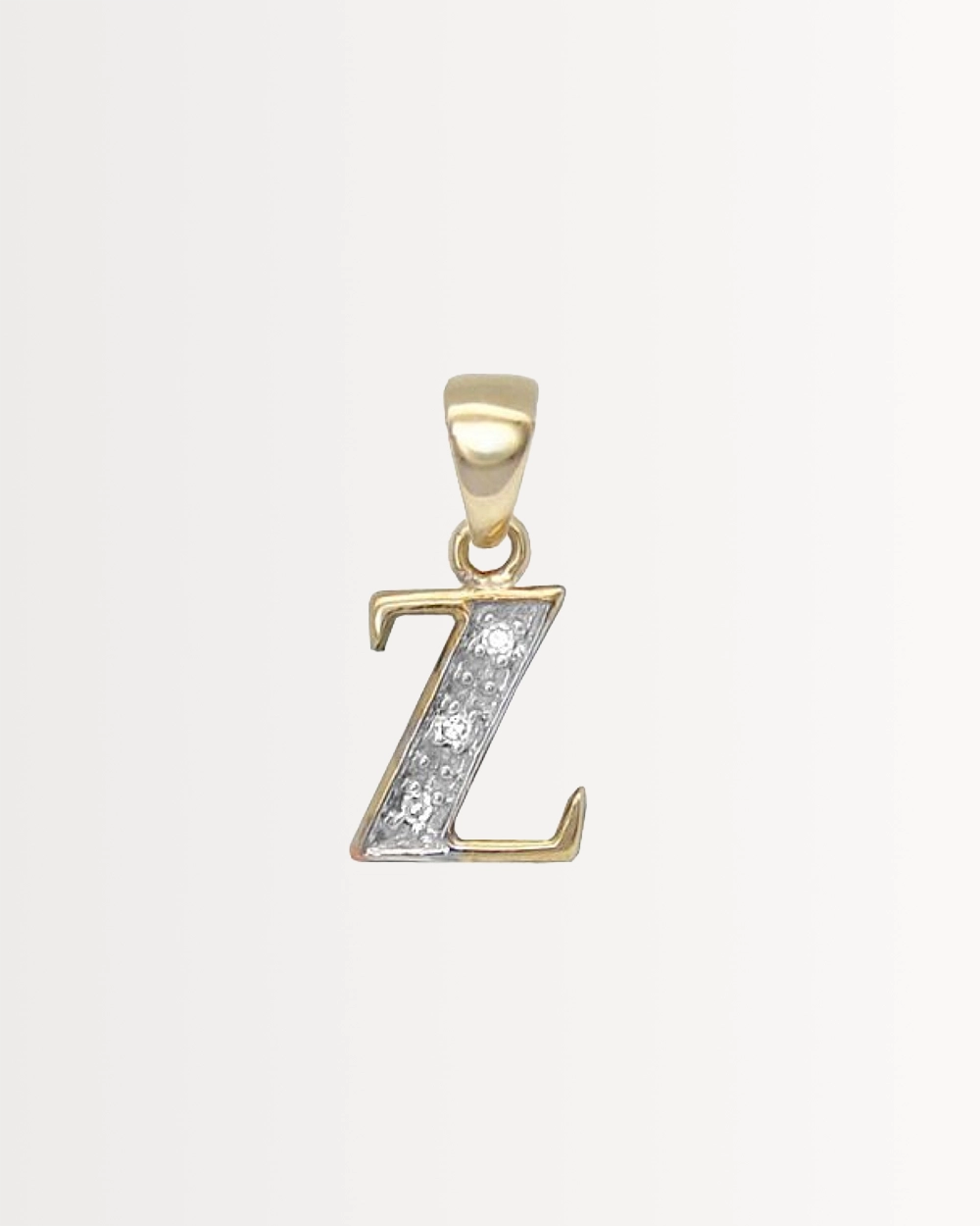 INITIAL Z — SOLID 9CT GOLD & DIAMONDS